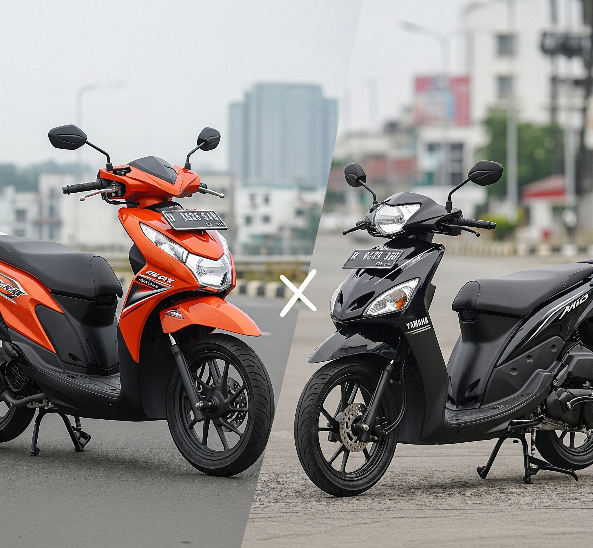 Honda BeAT dan Gambar Yamaha Mio