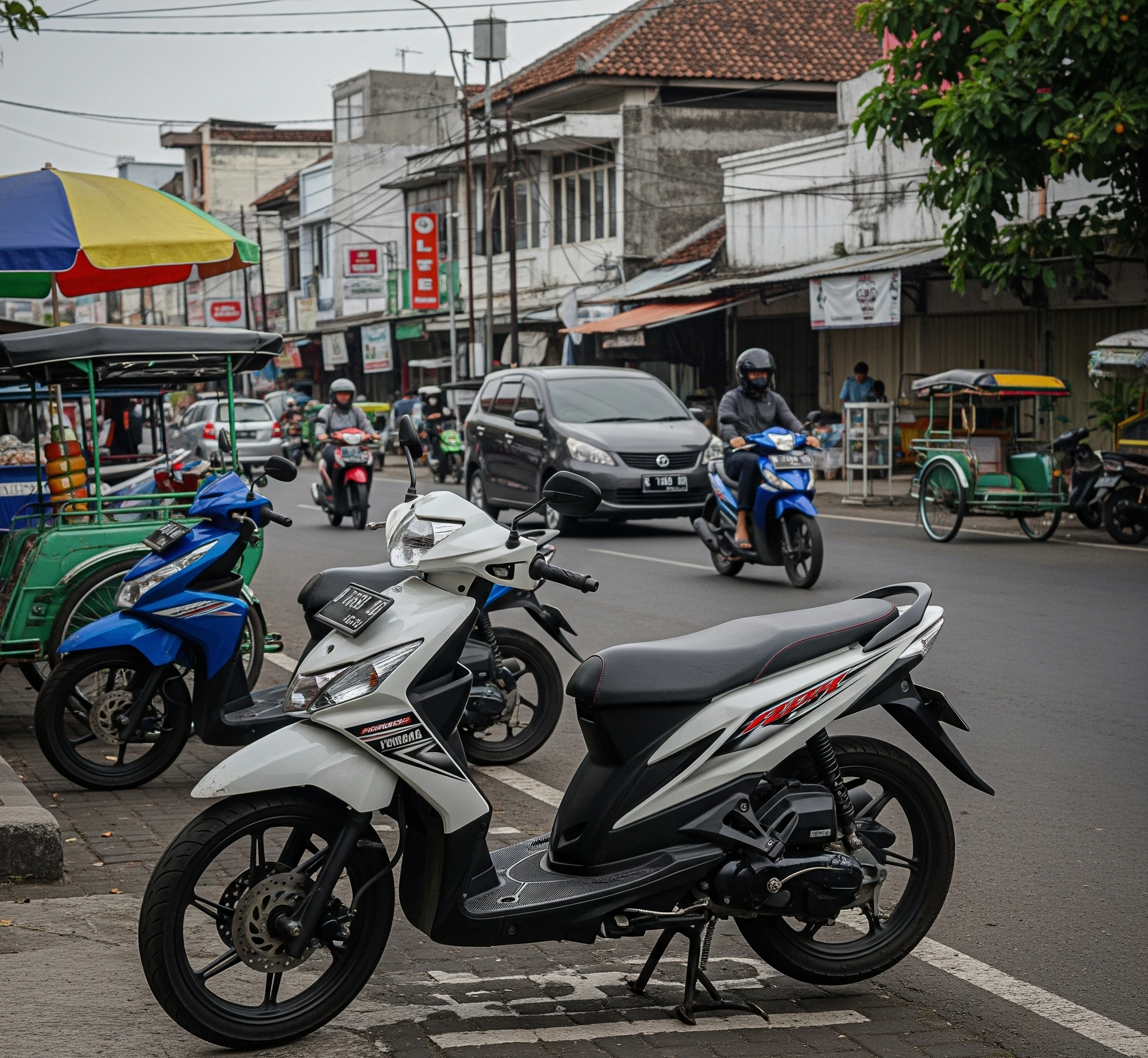 Ilustrasi motor bebek irit BBM di Yogyakarta